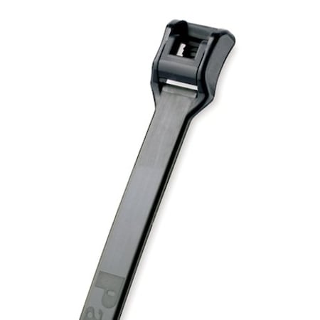 Panduit Cable Tie, 15 in L, 4 in Max Bundle Dia., Black, Nylon 6/6, 50 lb Strength, 100 PK ILT4S-C0